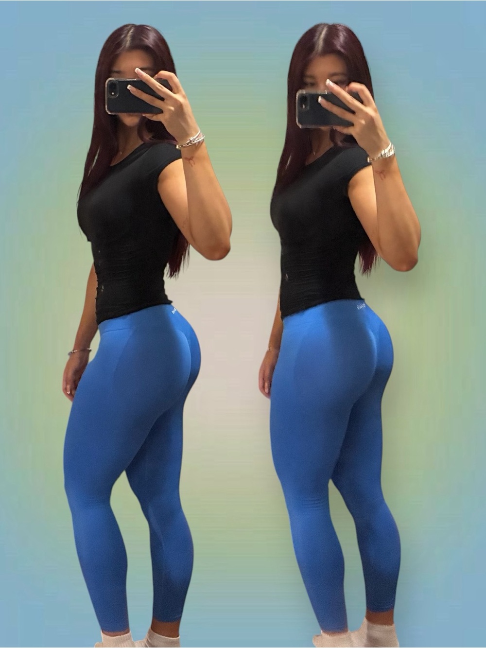Dfyne Electric Blue Impact Leggings